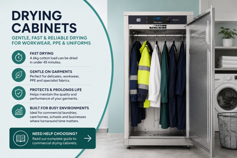 Commercial drying cabinet guide for workwear, PPE and laundry rooms