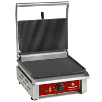 Diamond CONTACTSM1/SN Single Ribbed Top Smooth Bottom Contact Grill, 3kW – Commercial Cooking Equipment