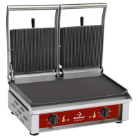 Diamond CONTACTDG2/SN Double Ribbed Top Smooth Contact Bottom Grill, 4kW – Commercial Cooking Equipment