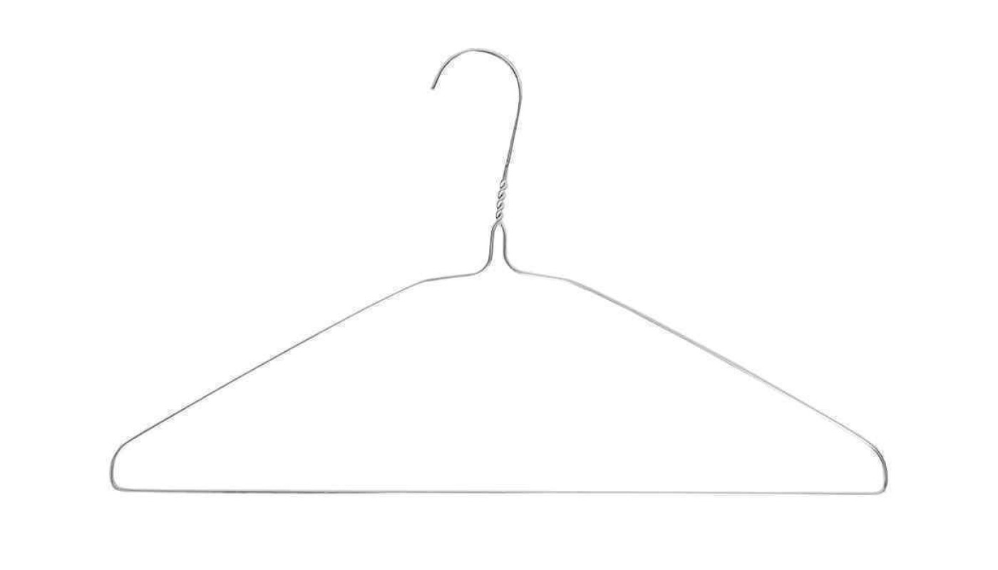Mevo Galvanised Wire Suit Hangers, 16 Inch, 13 Gauge — Pack of 500