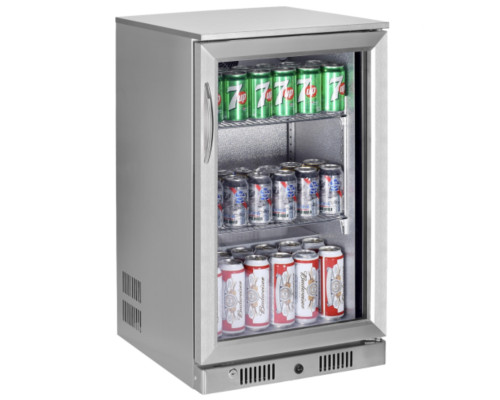 Sterling Pro Green SP1HC-STS Single Door Stainless Steel Bottle Cooler, 106 x 330ml Bottles – Commercial Refrigeration