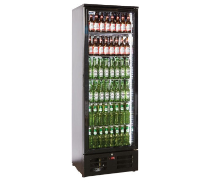 Prodis NT10-HC Hinged Glass Single Door Black Upright Bottle Cooler, 340 Litre – Commercial Refrigeration â€“ Single Door Bottle Coolers