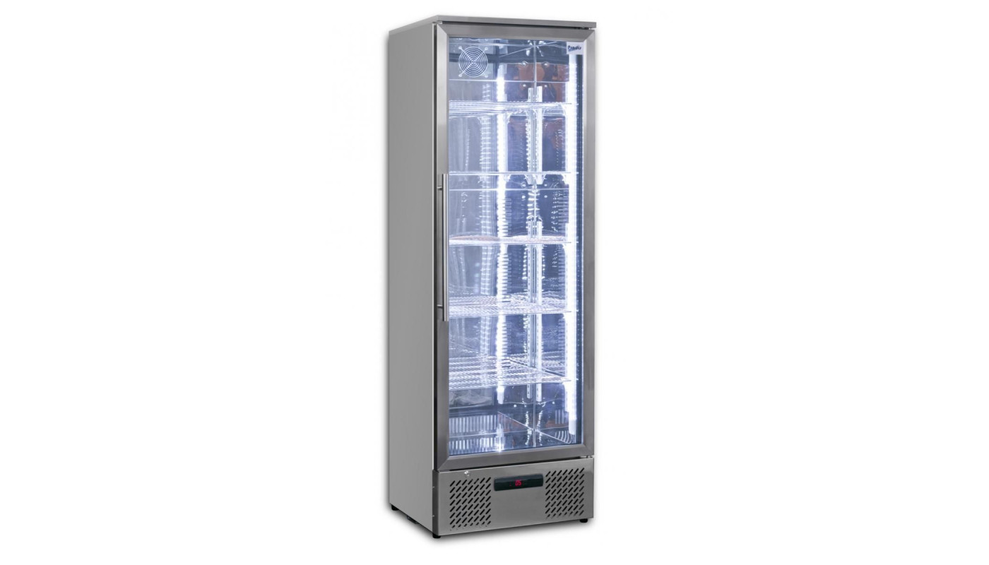 Prodis NT10ST-HC Hinged Glass Single Door Stainless Steel Upright Bottle Cooler, 340 Litre – Commercial Refrigeration