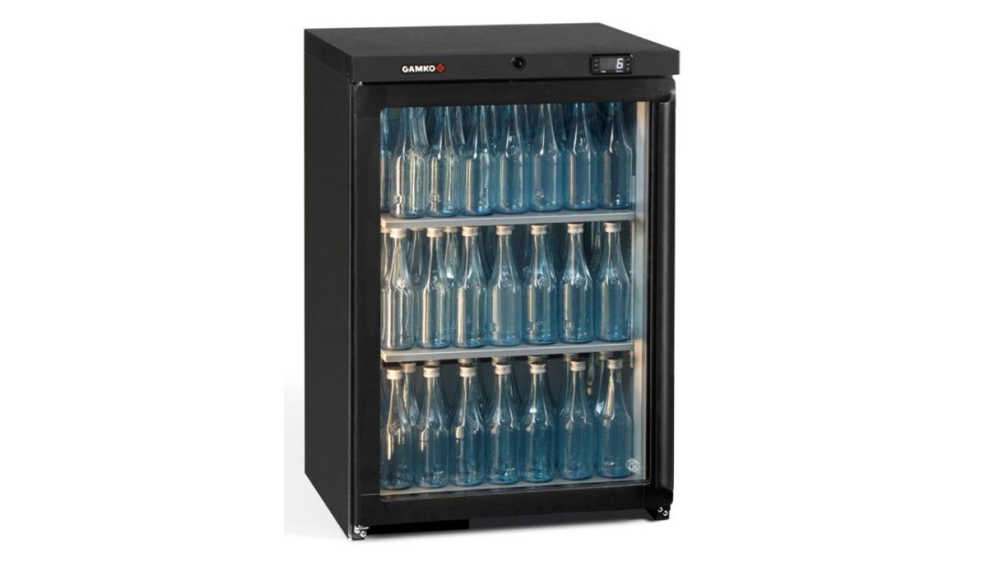 LG Gamko MG3/150LG Maxiglass Left Hand Hinged Glass Single Door Undercounter Bottle Cooler, 150 Litre – Commercial