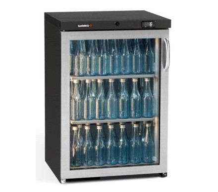 LG Gamko MG3/150LGCS Maxiglass Left Hand Hinged Stainless Steel Frame Glass Single Door Undercounter Bottle Cooler, 150 – Gamko 
