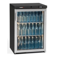 Gamko MG3/150RGCS Maxiglass Right Hand Hinged Stainless Steel Frame Glass Single Door Undercounter Bottle Cooler, 150 Litre