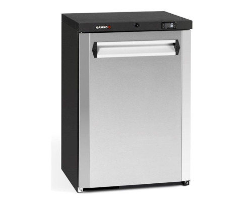 Gamko MG3/150LCS Maxiglass Left Hand Hinged Stainless Steel Front Single Door Undercounter Bottle Cooler, 150 Litre