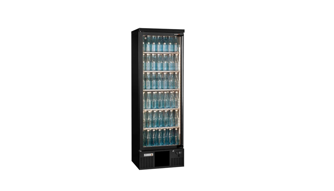 LG Gamko MG3/300LG Maxiglass Left Hand Hinged Glass Single Door Upright Bottle Cooler, 300 Litre – Commercial Refrigeration