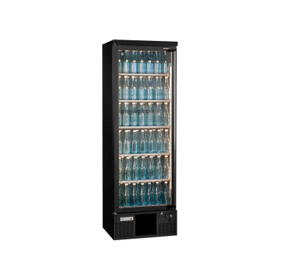 LG Gamko MG3/300LG Maxiglass Left Hand Hinged Glass Single Door Upright Bottle Cooler, 300 Litre – Commercial Refrigeration â€“ Single Door Bottle Coolers