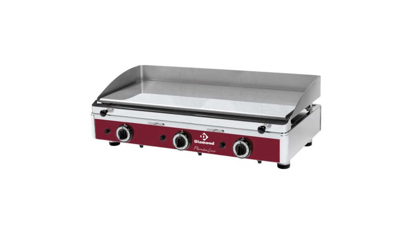 Diamond PLANCHA/3CR-N Smooth Top Gas Chrome Coated Cooking Surface Hot Plate – Commercial Cooking Equipment
