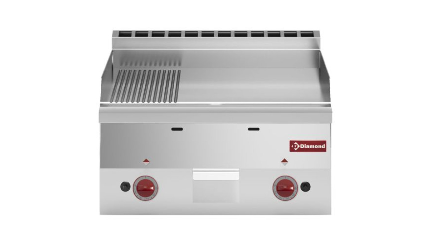 Diamond G60/PM6T-N 2/3 Smooth 1/3 Grooved Gas Chrome Cooking Plate