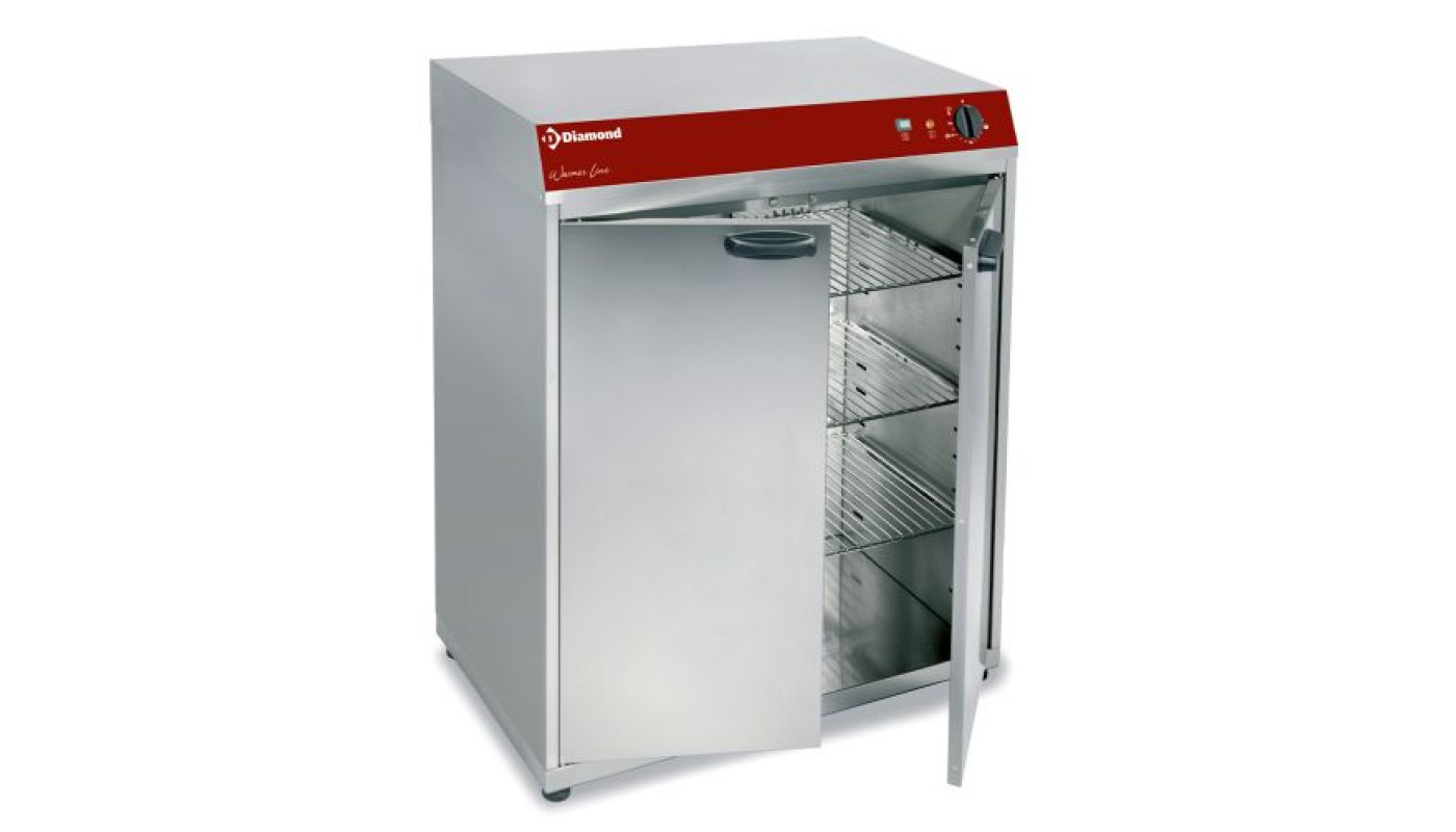 Diamond GEMMA120/V 2 Hinged Door Ventilated Hot Cupboard, 120 Plates – Commercial Catering Equipment