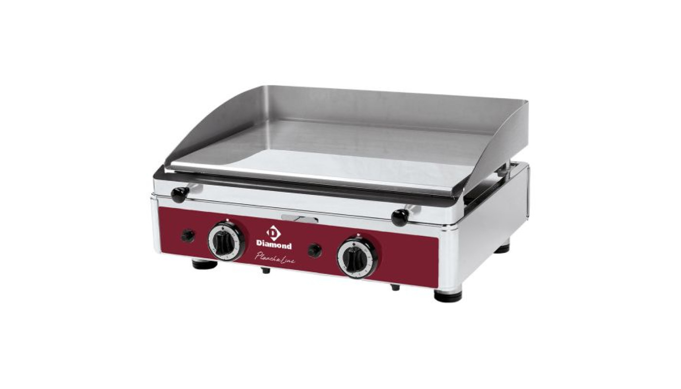 Diamond PLANCHA/2CR-N Smooth Top Gas Chrome Coated Cooking Surface Hot Plate – Commercial Cooking Equipment