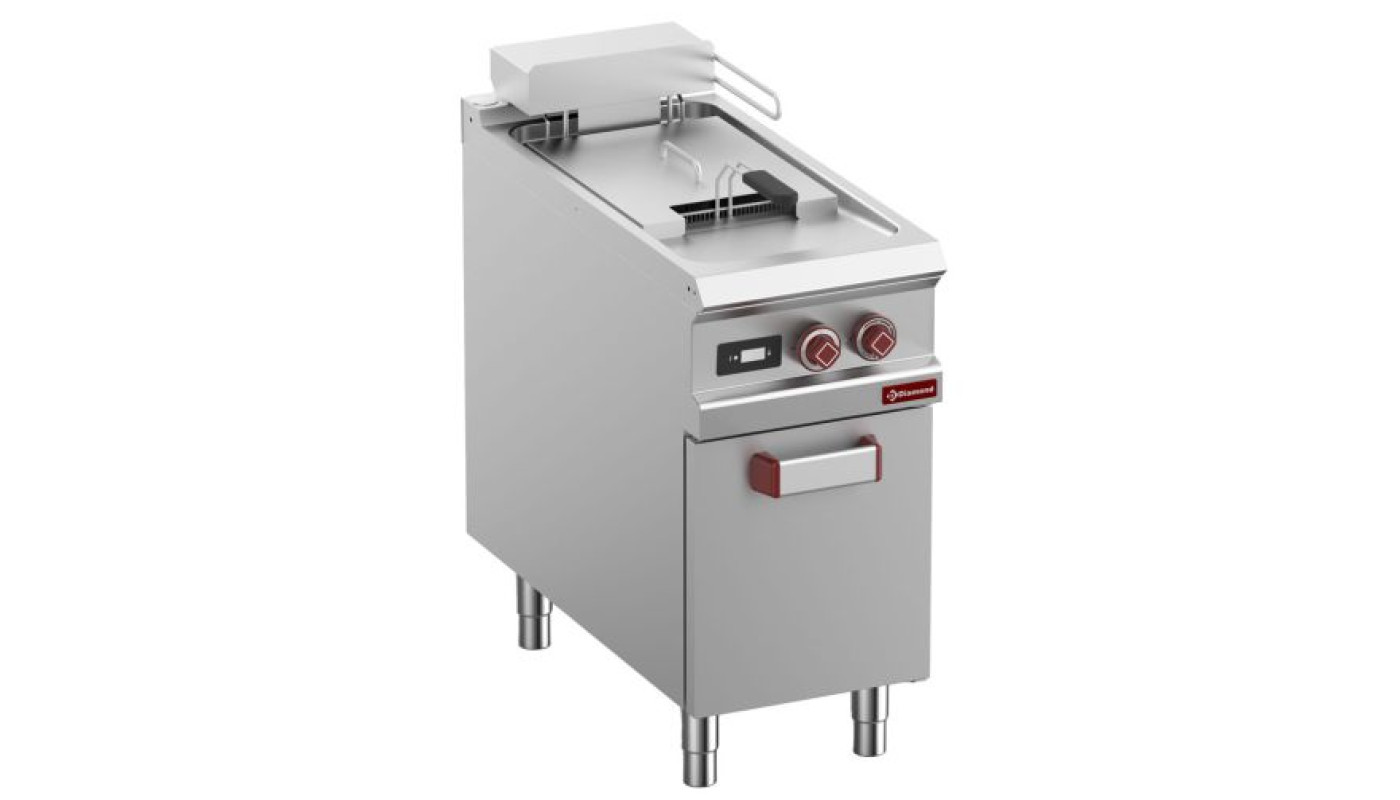 Diamond E9/F18A4-ND Single Basket Freestanding Electric Fryer On Neutral Closed Cupboard, 16kW