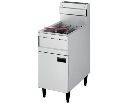 Diamond FGHR-23/N Double Basket Freestanding Gas Fryer On Neutral Closed Cupboard