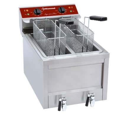 Diamond FSM-2V5ET/S Double Basket Freestanding Electric Fryer, 9kW – Diamond
