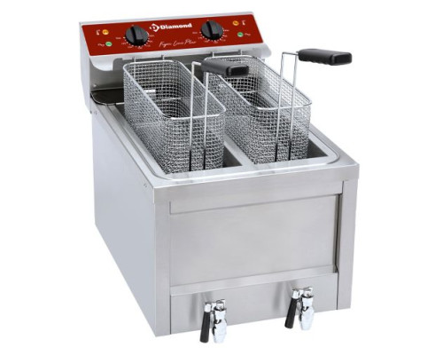 Diamond FSM-2V5ET/S Double Basket Freestanding Electric Fryer, 9kW