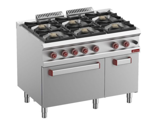 Diamond G7/6BFA11-N 6 Burner Gas Range On Closed Cupboard – Commercial Cooking Equipment