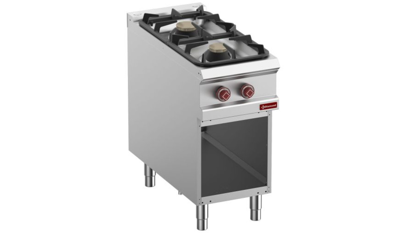 Diamond G9/2BA4-N 2 Stove Freestanding Gas Range Cooker On Neutral Open Cupboard – Commercial Cooking Equipment