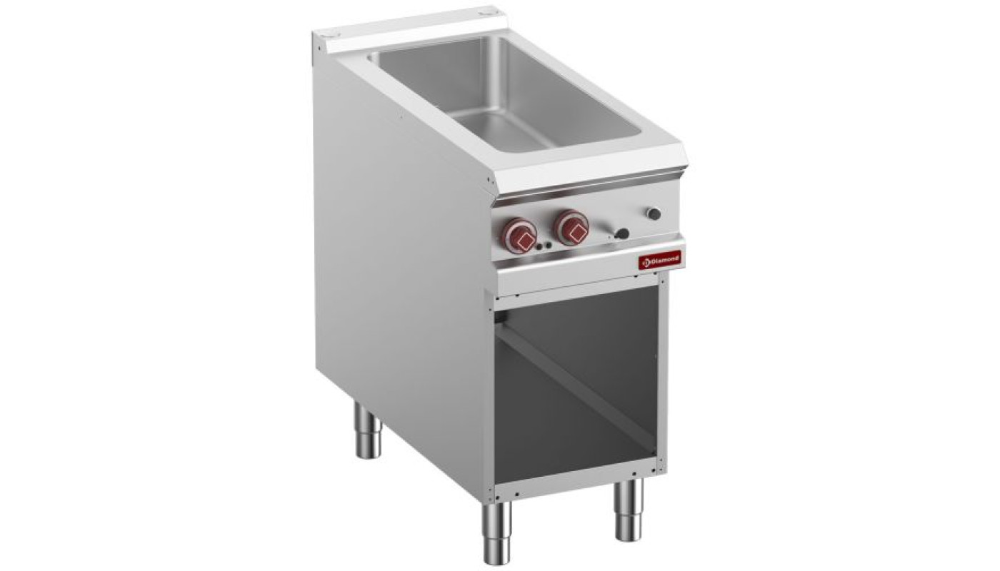 Diamond E9/BMA4-N Freestanding Electric Bain Marie On Neutral Open Cupboard, 4 X 1/3 GN – Commercial Catering Equipment