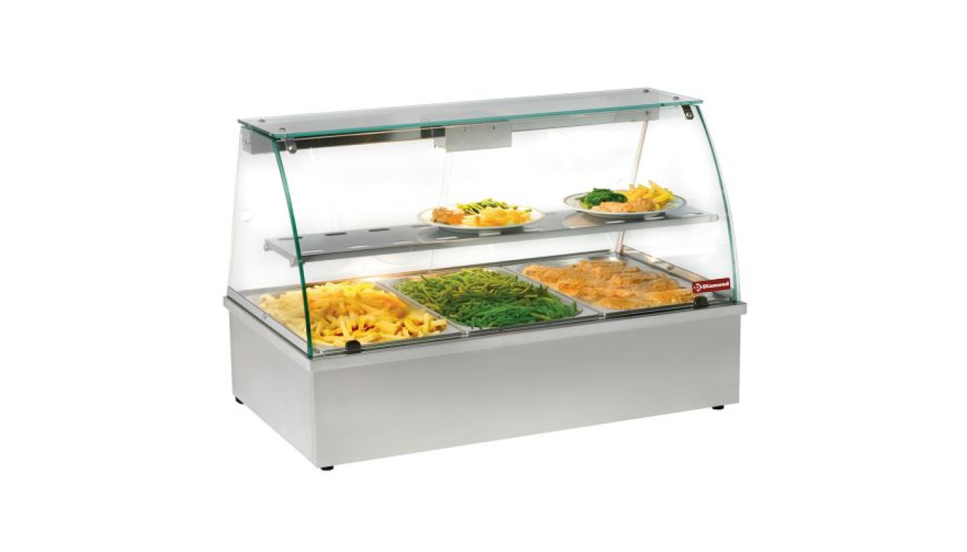 Diamond VBE-311 Counter-Top Heated Display Case, Bain-Marie – Commercial Catering Equipment