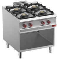 Diamond G9/4BA8-N 4 Burner Gas Range On Open Cupboard – Commercial Cooking Equipment
