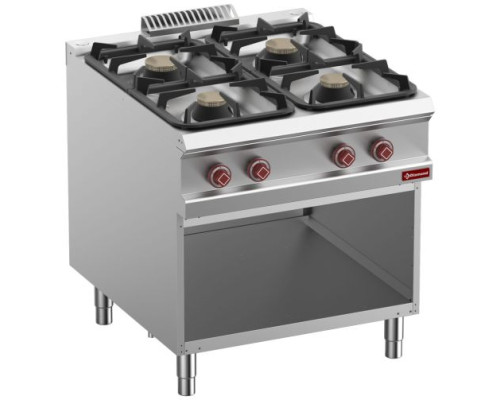Diamond G9/4BA8-N 4 Burner Gas Range On Open Cupboard – Commercial Cooking Equipment