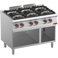 Diamond G7/6BA11-RN 6 Burner Gas Range On Open Cupboard – Commercial Cooking Equipment