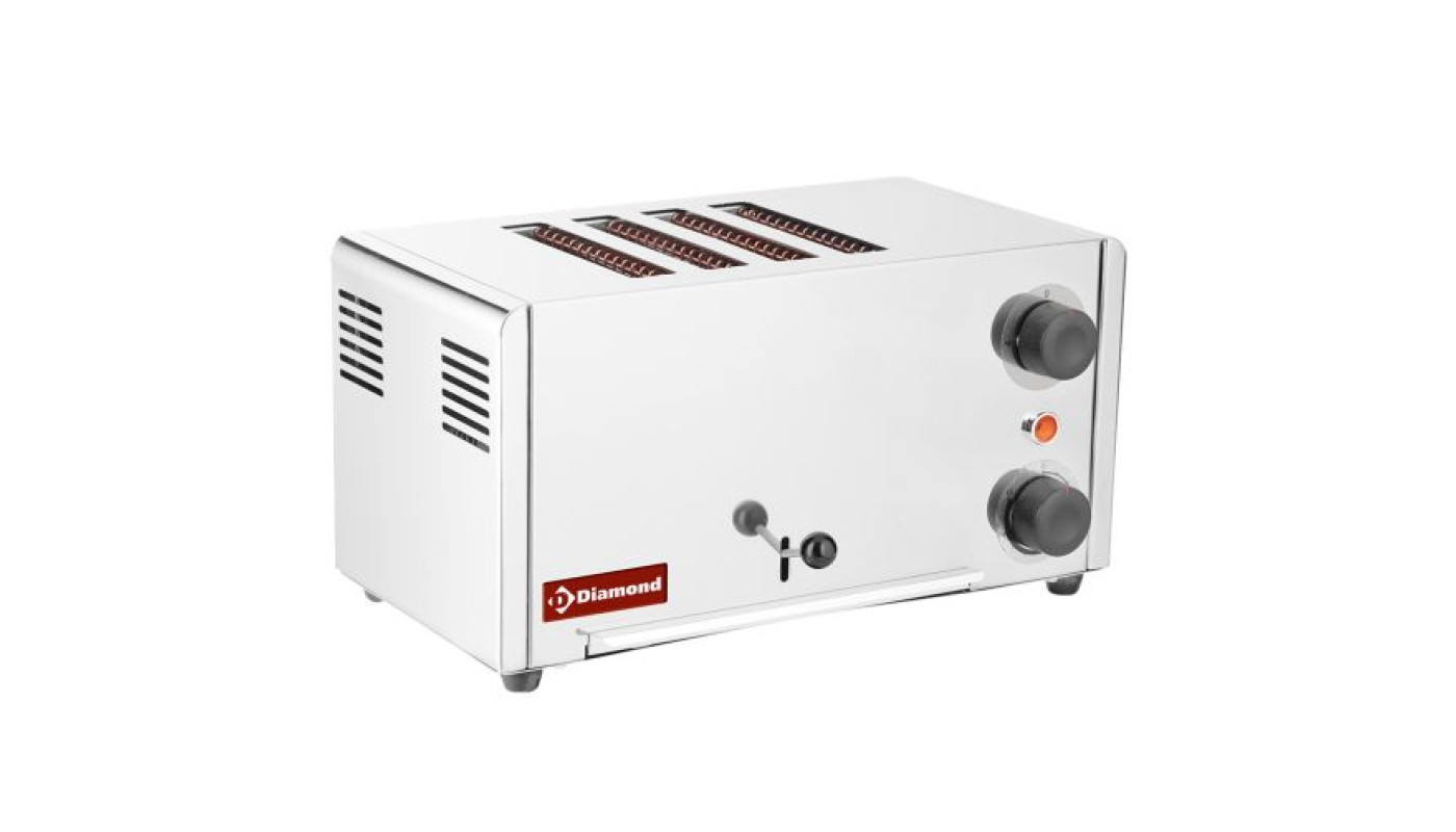 Diamond D4GP-XP 4 Stainless Steel Slot Electric Toaster, 2.15kW – Commercial Cooking Equipment