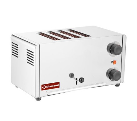 Diamond D4GP-XP 4 Stainless Steel Slot Electric Toaster, 2.15kW – Commercial Cooking Equipment – Diamond