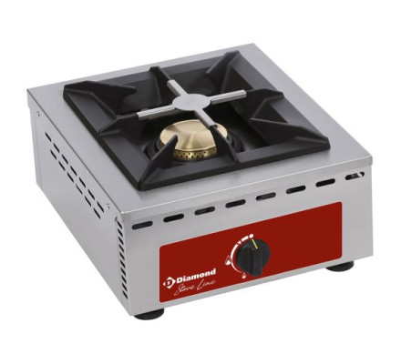 Diamond RF1G/Q 1 Burner Countertop Gas Range Cooker, 7kW – Commercial Cooking Equipment – Diamond