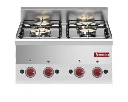 Diamond G60/4F6T-N 4 Burner Countertop Gas Range Cooker – Commercial Cooking Equipment