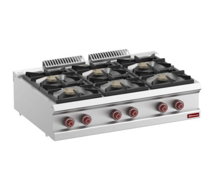 Diamond G7/6B11T-N 6 Burner Countertop Gas Range – Commercial Cooking Equipment – Diamond