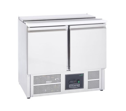 Sterling Pro Cobus SPU200SL 2 Door Hinged Lid & Chop Board Saladette Counter, 240 Litre – Commercial Refrigeration – Sterling Pro