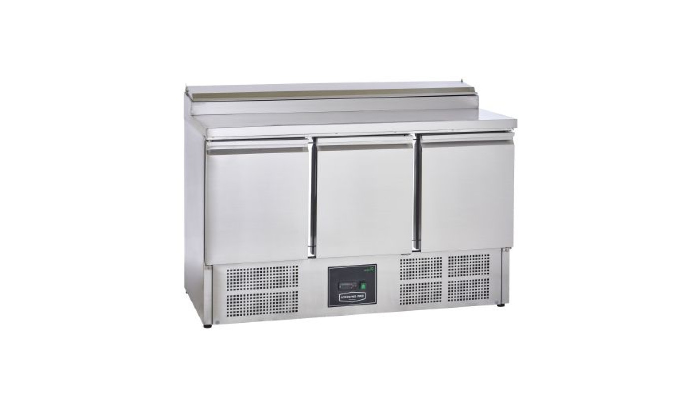 Sterling Pro Cobus SPU300PZ 3 Door Preparation Counter 8 X GN1/6, 392 Litre – Commercial Spare Part