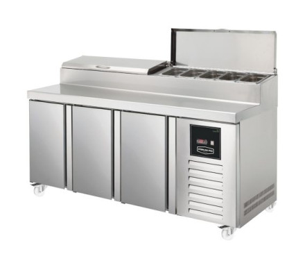 Sterling Pro Green SPIZ-180 3 Door Refrigerated Preparation Counter – Commercial Refrigeration – Sterling Pro