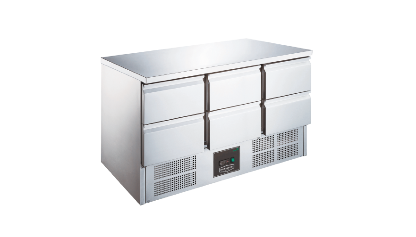 Sterling Pro Cobus SPU303-6D 6 Drawer Undermounted Counter, 368 Litre