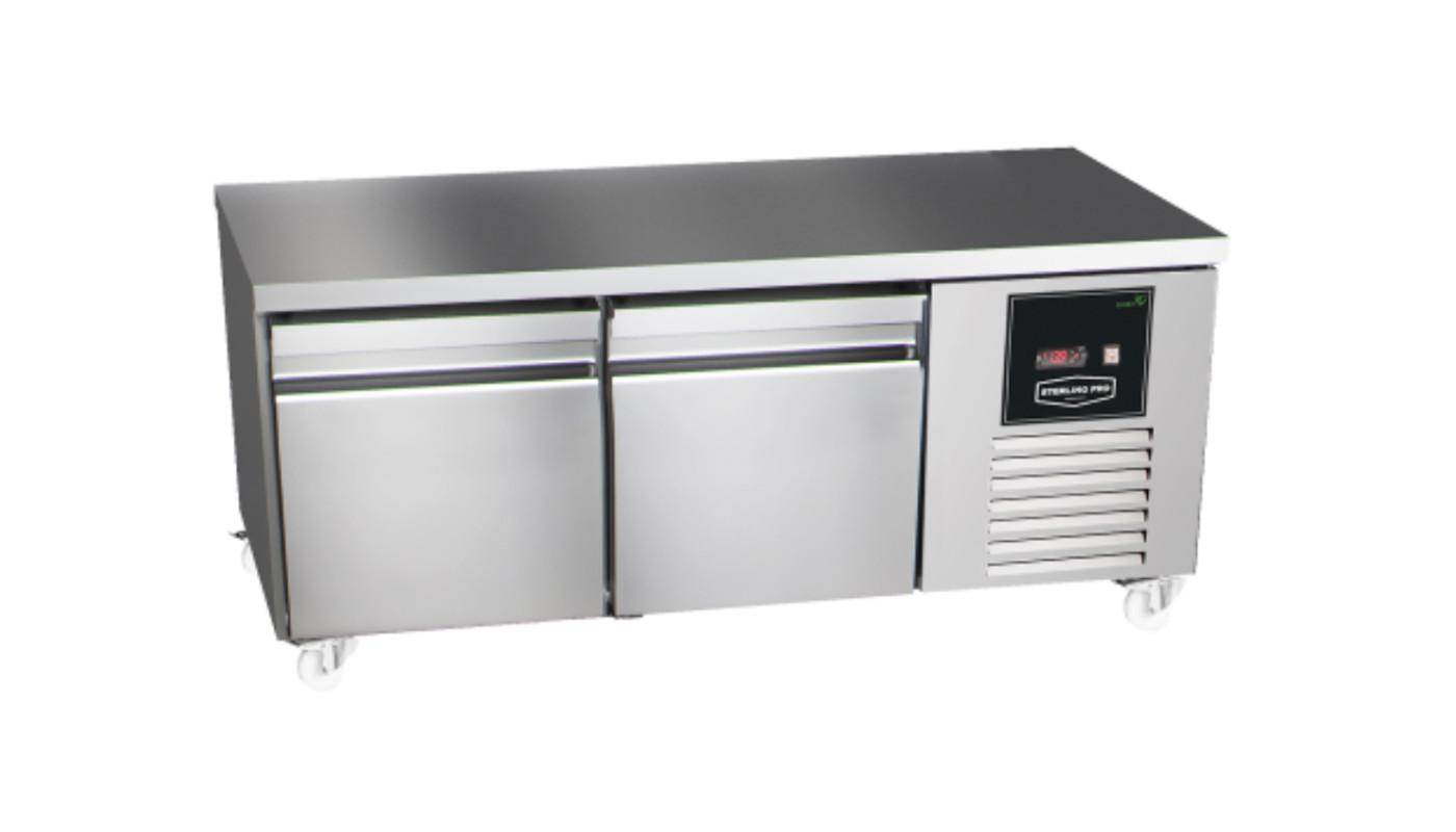 Sterling Pro Green SPI-B-135 2 Door Stainless Steel Low-Height Fridge Counter, 2 X 2/3 Drawers – Commercial Refrigeration