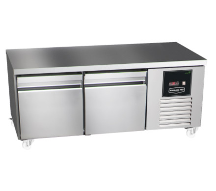 Sterling Pro Green SPI-B-135 2 Door Stainless Steel Low-Height Fridge Counter, 2 X 2/3 Drawers – Commercial Refrigeration – Sterling Pro