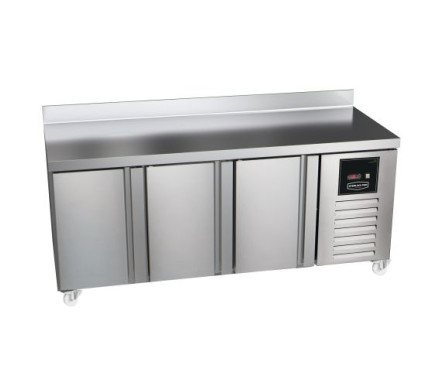 Sterling Pro Green SPI-7-180-30-SB 3 Door Counter Fridge With 100mm Splashback, 452 Litre – Commercial Refrigeration – Sterling Pro