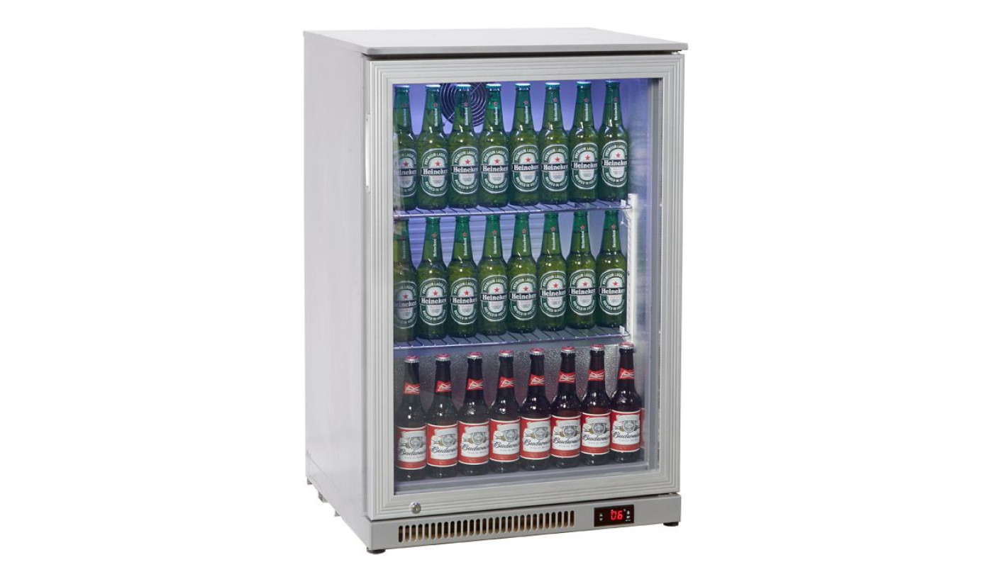 Prodis NT1ST-HC Hinged Glass Single Door Stainless Steel Undercounter Bottle Cooler, 126 Litre – Commercial Refrigeration