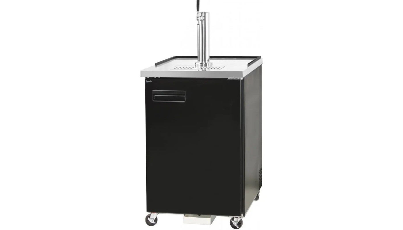 Prodis NTKC1 Single Door Black Single Tap Keg Cooler, 1 x 1/2 Keg – Commercial Bottle Cooler
