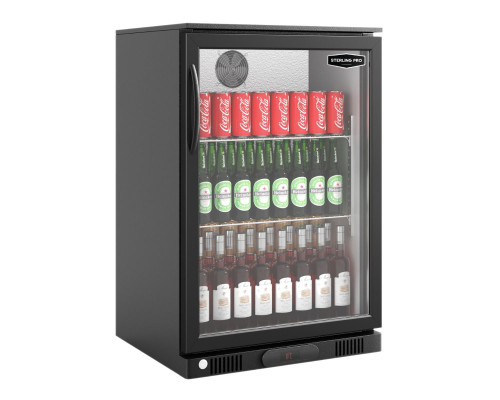 Sterling Pro Green SP1HC-BK Hinged Single Door Bottle Cooler, 106 x 330ml Bottles – Commercial Refrigeration