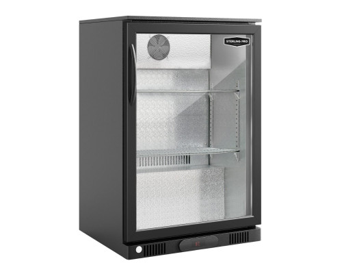 Sterling Pro Green SP1HC-LOW-BK Hinged Single Door Low Height Bottle Cooler, 106 x 330ml Bottles – Commercial Refrigeration