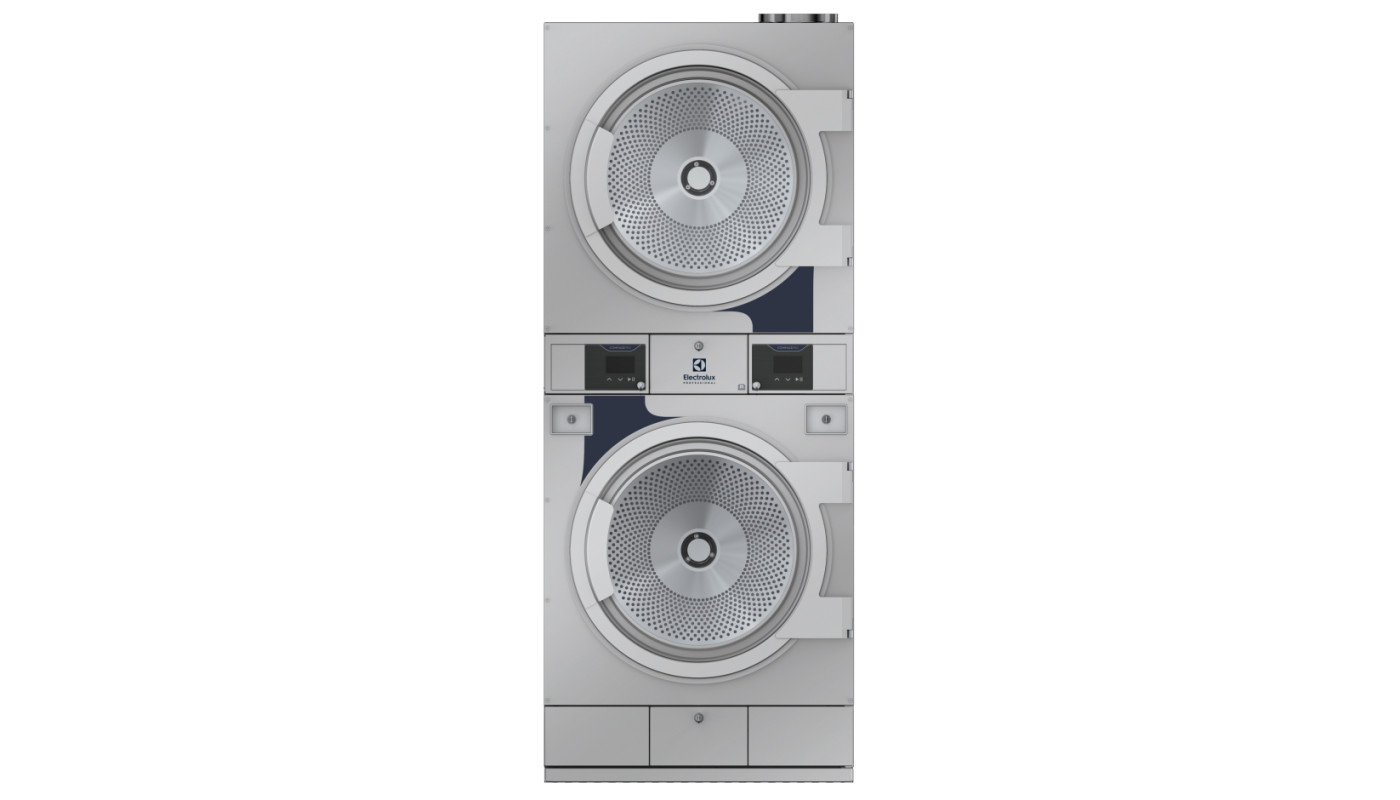 Electrolux Professional TD6-17S Stacked Tumble Dryer, 2 × 17kg, Compass Pro