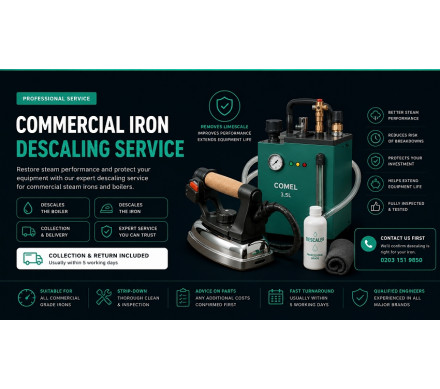 Commercial Iron Descaling Service | Steam Boiler & Iron Cleaning | TIECO â€“ Spare Parts & Replacement Components for Commercial Ironing Equipment