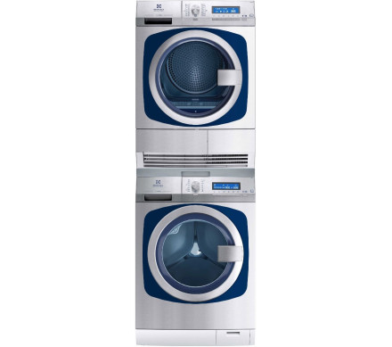 Electrolux Professional WE2-9V/TD2-9HP myPRO Edge Washer & Heat Pump Dryer Stack Combo   Heat Pump Dryers