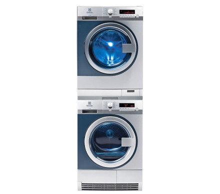 Electrolux Professional WE170P & TE1120 myPRO 8kg Washer & Condenser Dryer Stack Combo â€“ Commercial Tumble Dryers