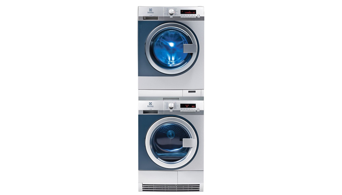 Electrolux Professional WE170V & TE1120HP myPRO 8kg Washer & Heat Pump Dryer Stack Combo