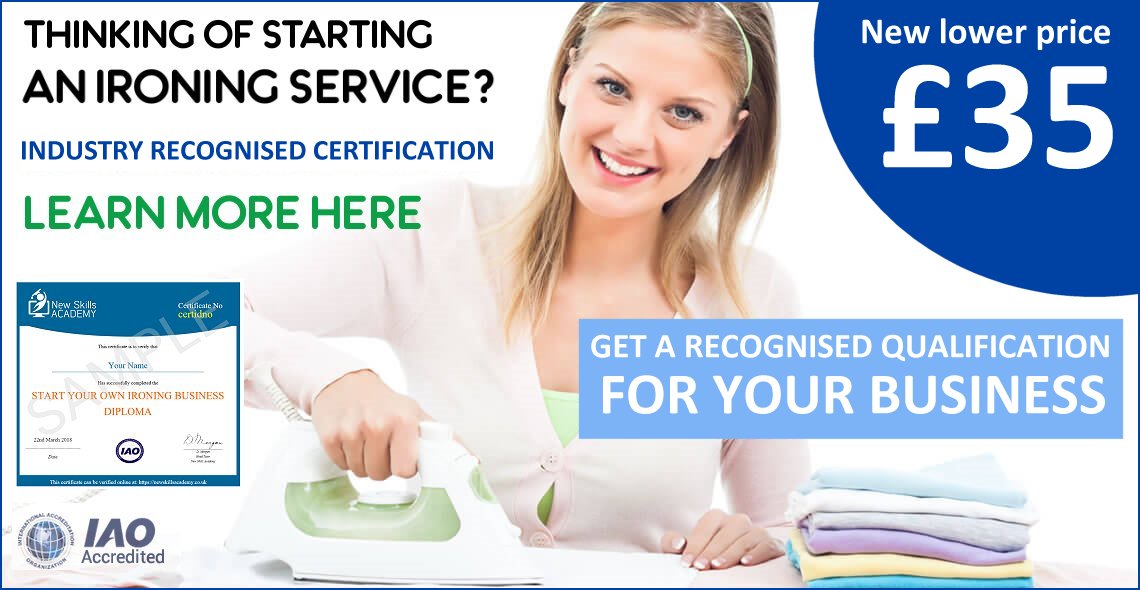 Online Ironing Business Diploma course